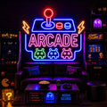 Retro Arcade Machine LED Neon Sign for Game Room Decor