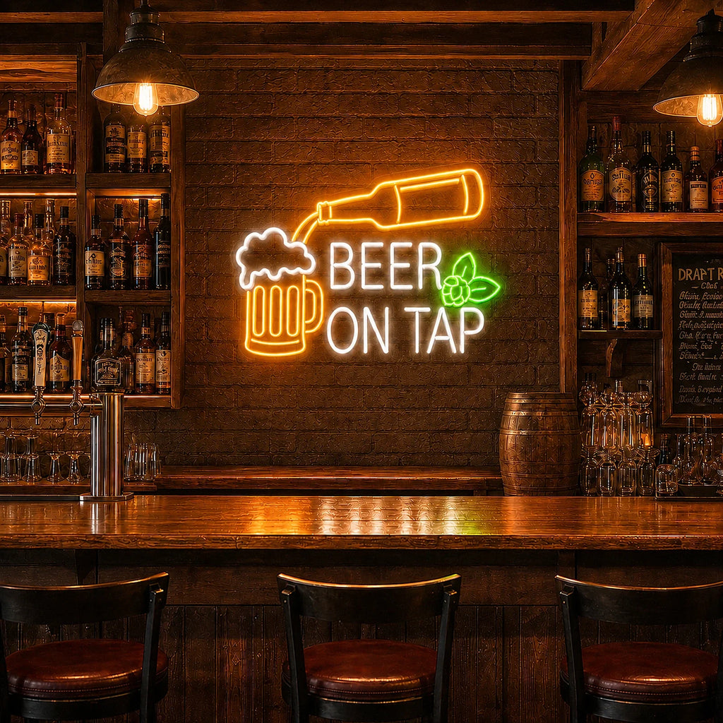 Beer on Tap Neon Sign
