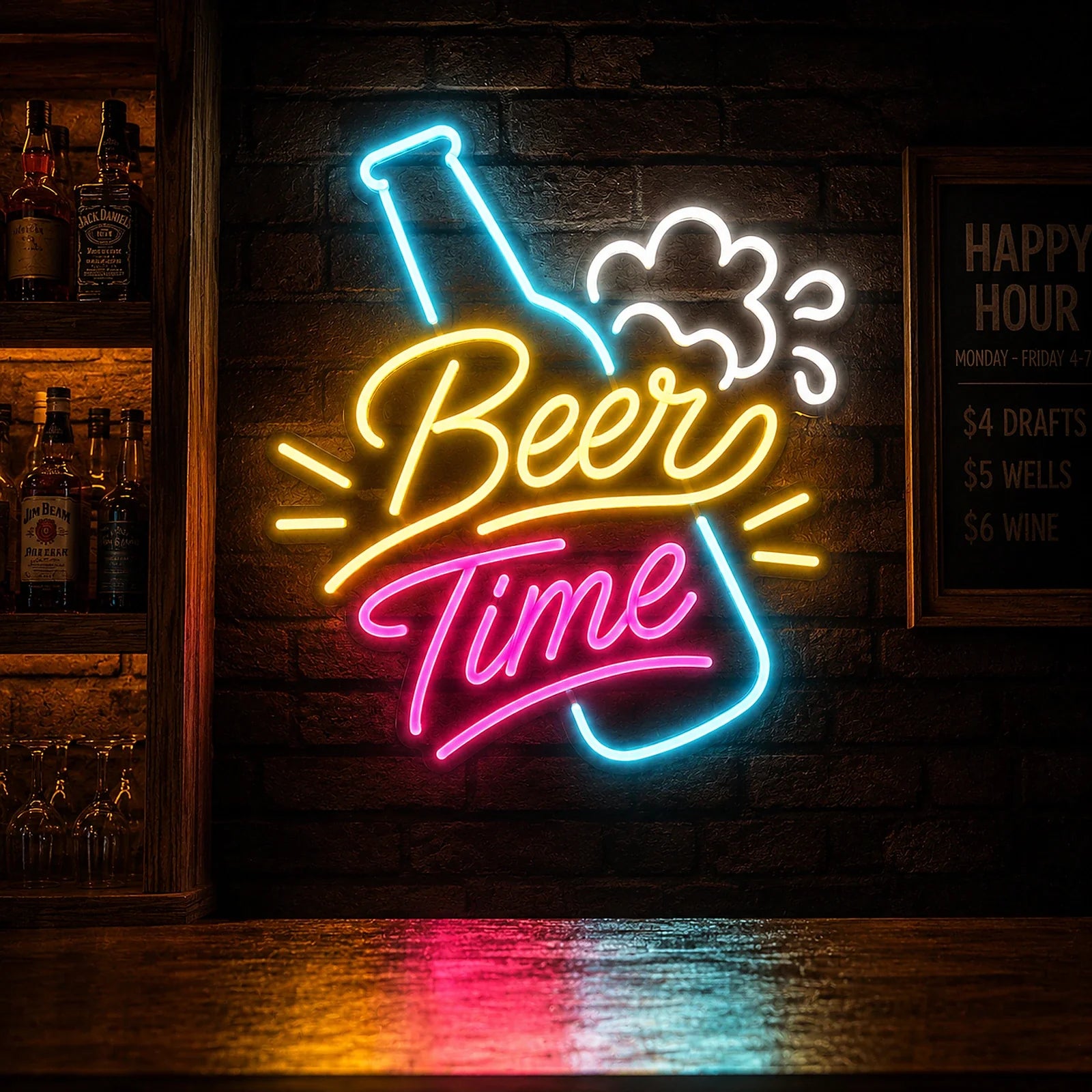Beer Time Neon Sign