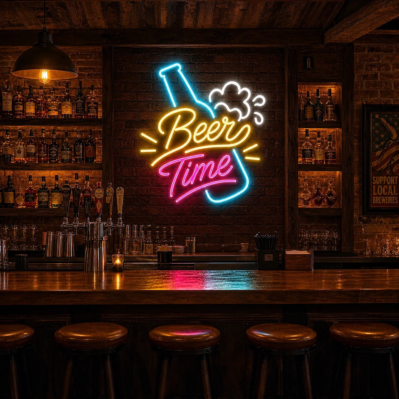 Beer Time Neon Sign