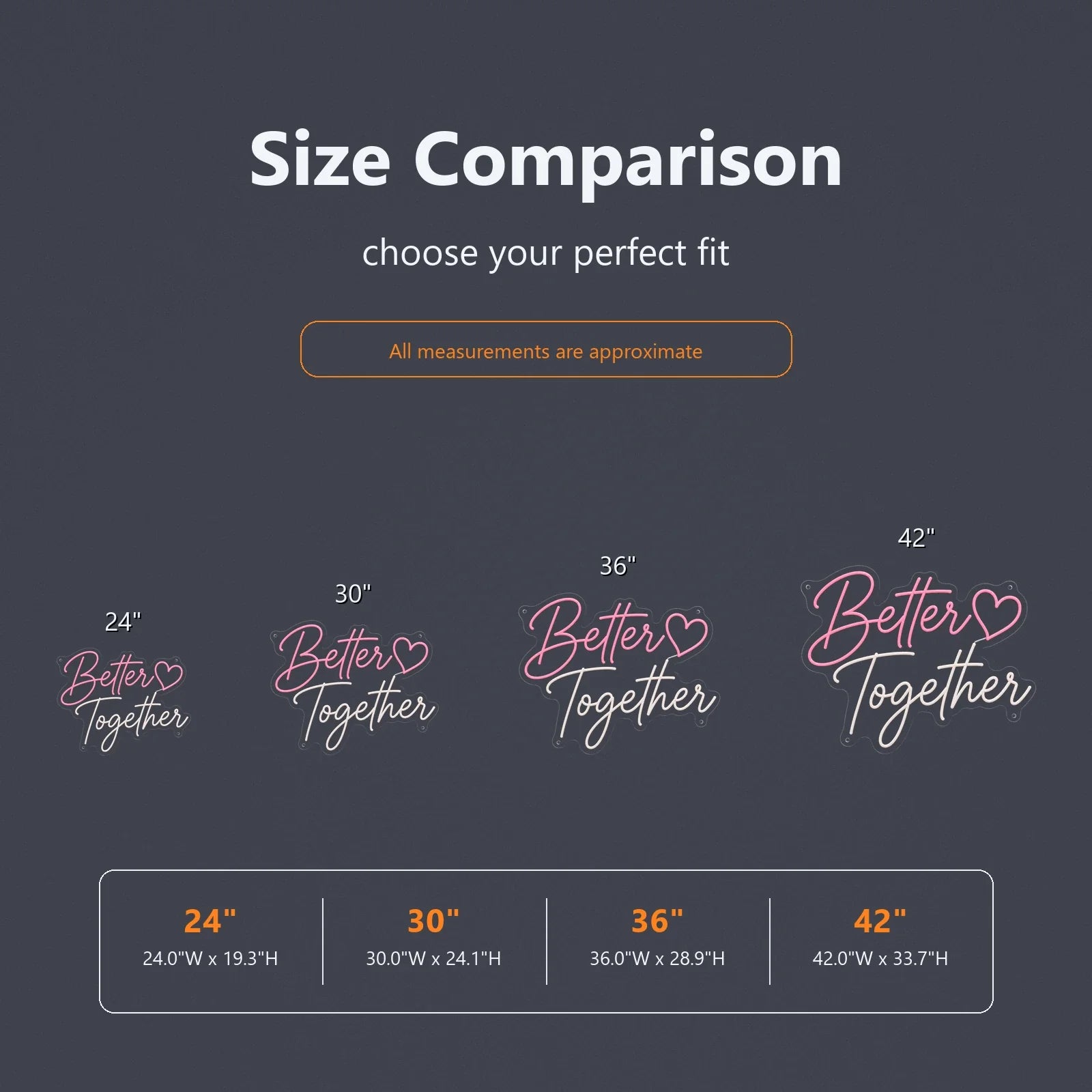 Better Together Bedroom Neon Sign