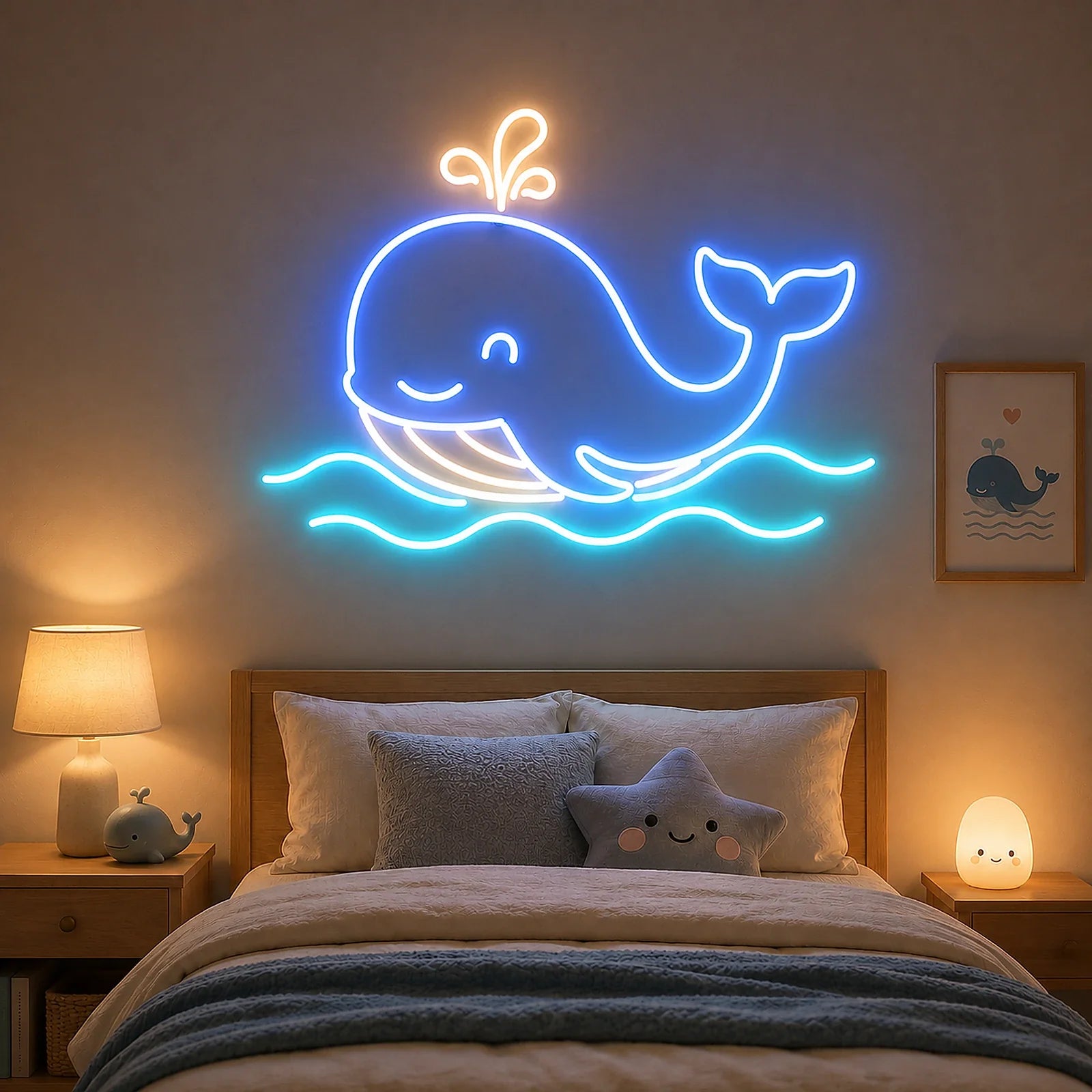 Blue Whale Bedroom Neon Sign