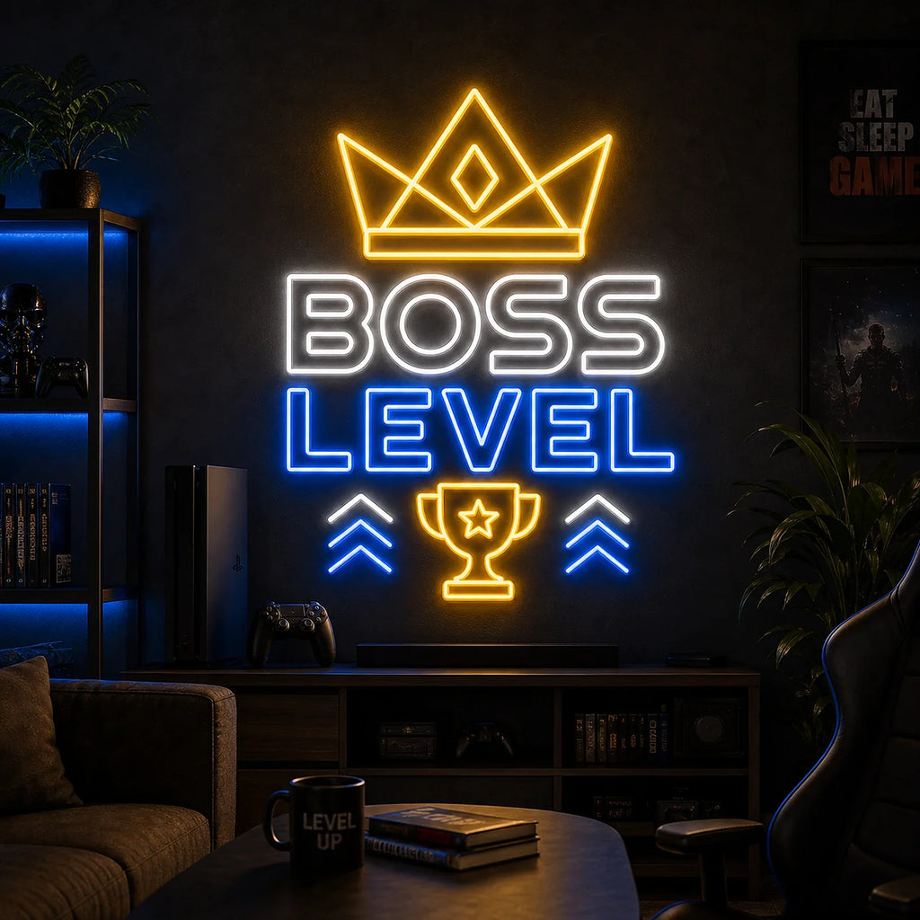 Boss Level LED Neon Sign