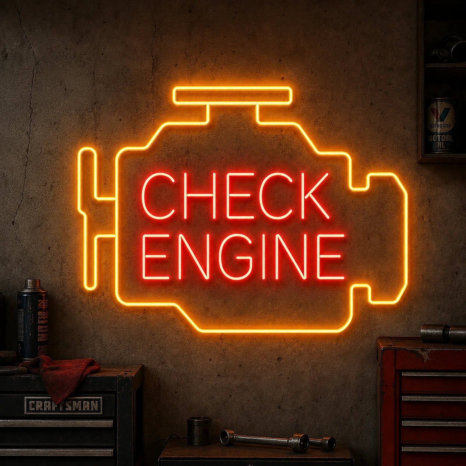 Check Engine Neon Sign
