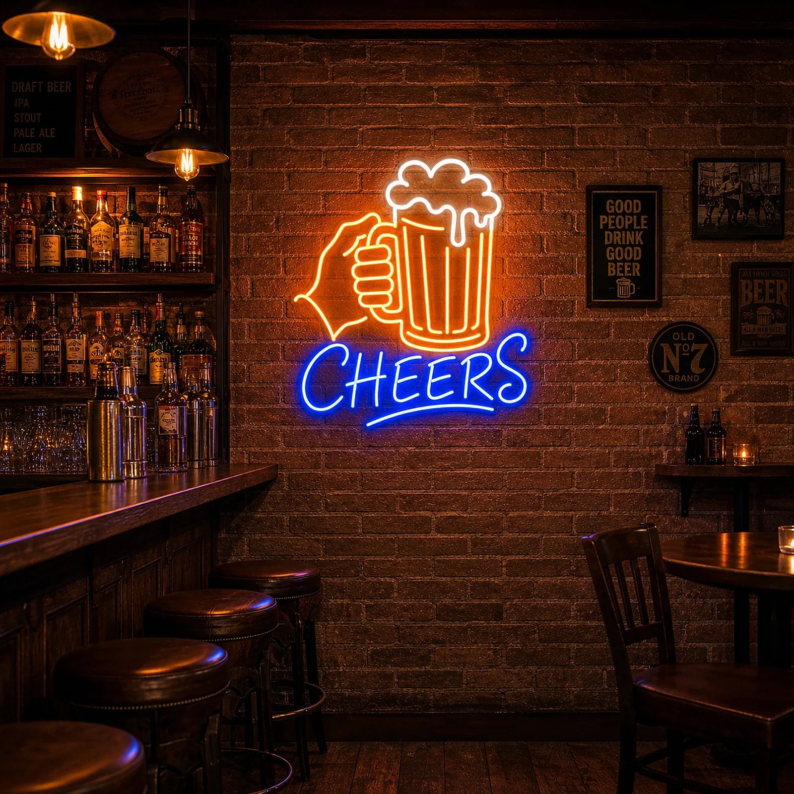 Cheers Beer Mug Neon Sign