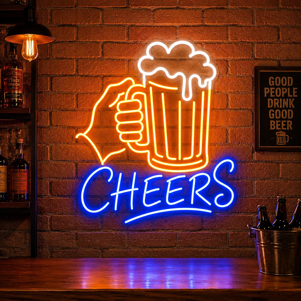 Cheers Beer Mug Neon Sign