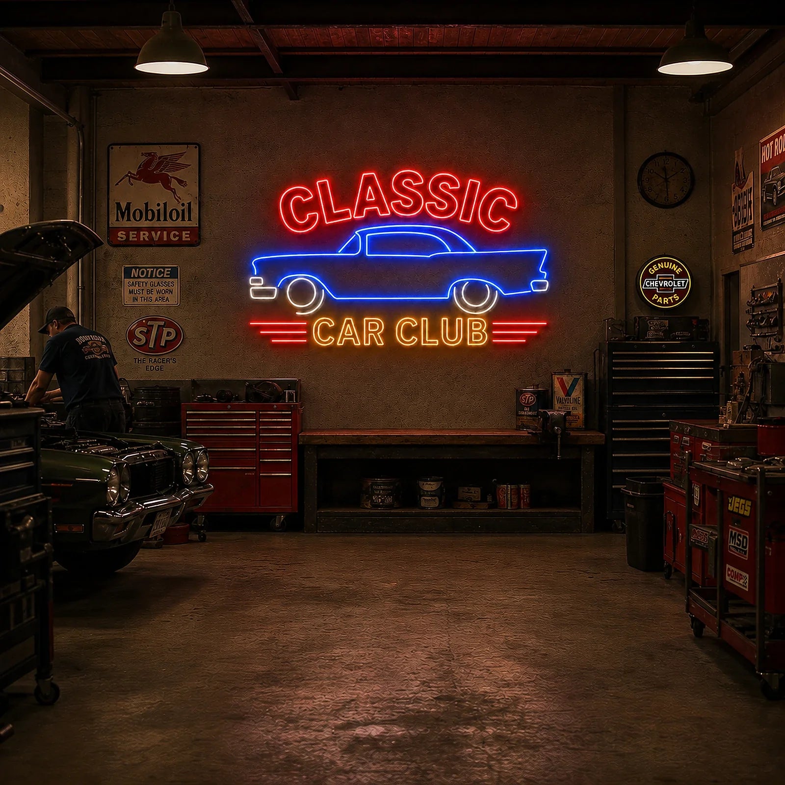 Classic Car Club Neon Sign