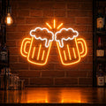 Clinking Beer Mugs Neon Sign