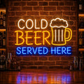 Cold Beer Served Here Neon Sign
