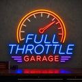Full Throttle Garage Neon Sign