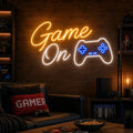 Game On Controller Neon Game Room Wall Sign