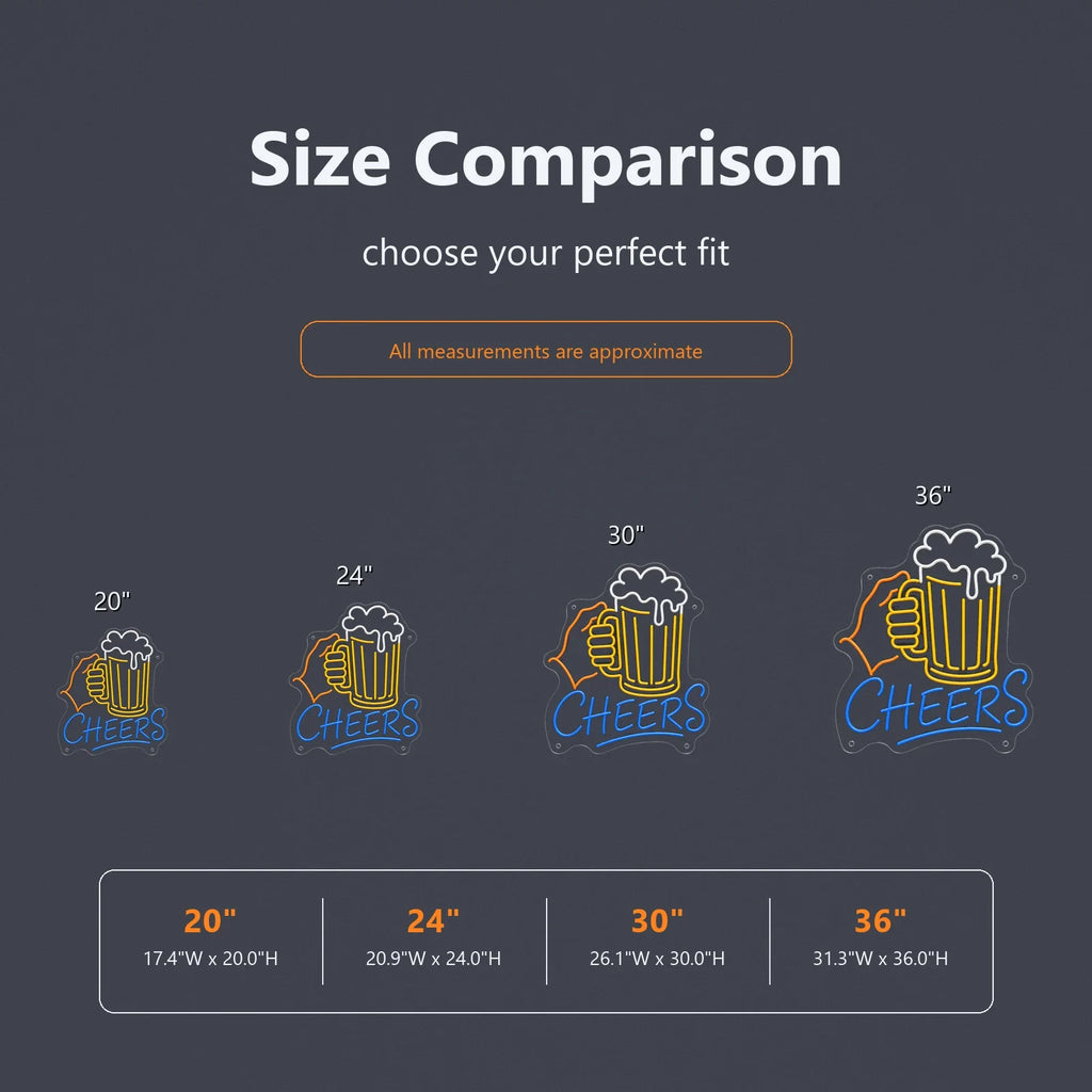 Cheers Beer Mug Neon Sign