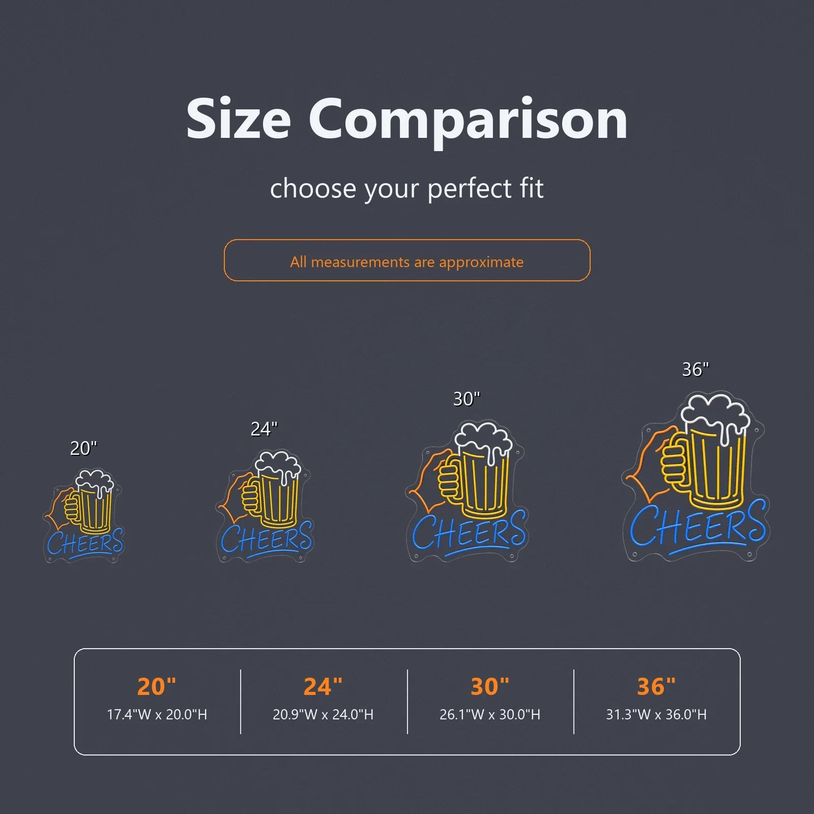 Cheers Beer Mug Neon Sign