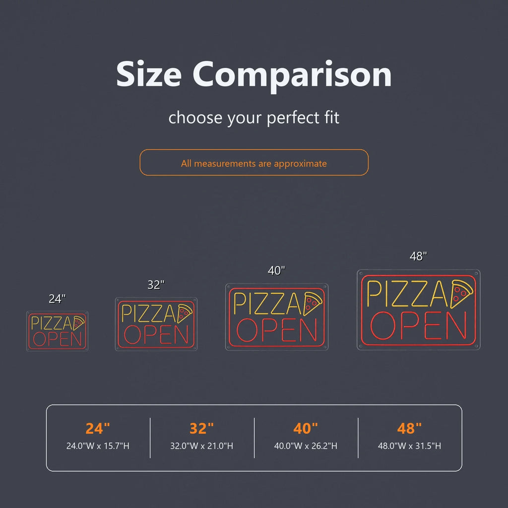 Pizza OPEN Neon Sign for Pizzerias