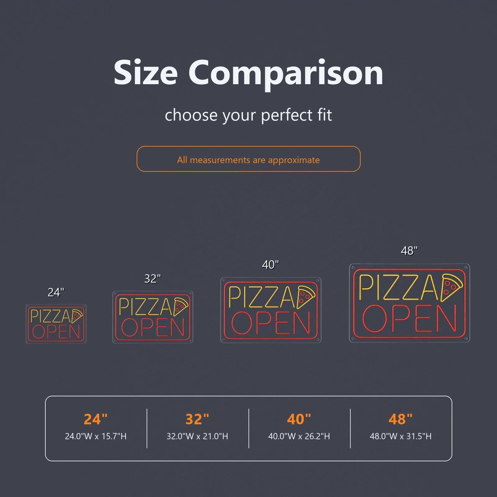 Pizza OPEN Neon Sign for Pizzerias