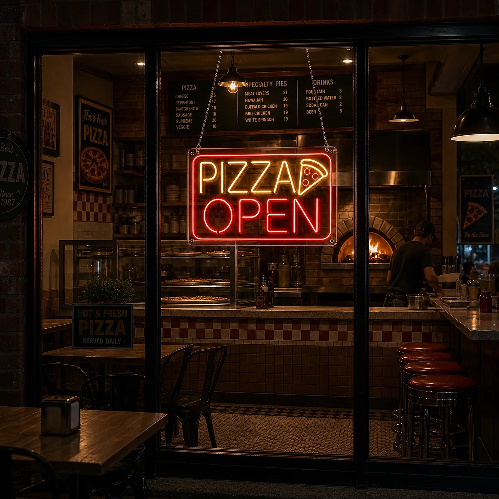 Pizza OPEN Neon Sign for Pizzerias