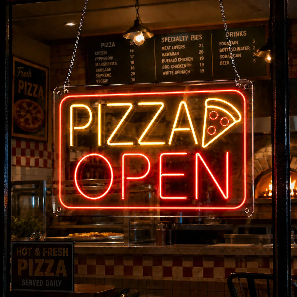 Pizza OPEN Neon Sign for Pizzerias