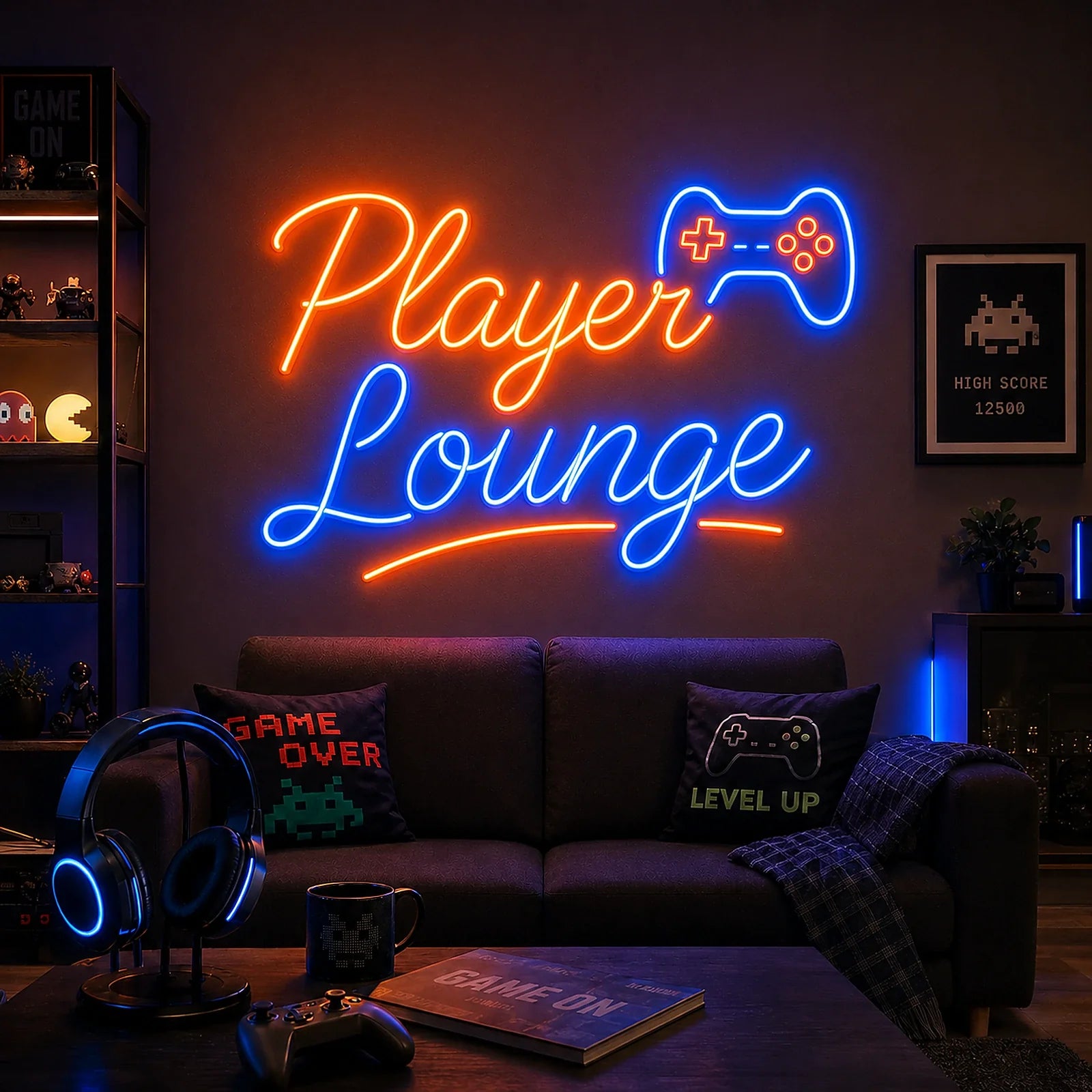 Player Lounge Video Game Controller Neon Sign