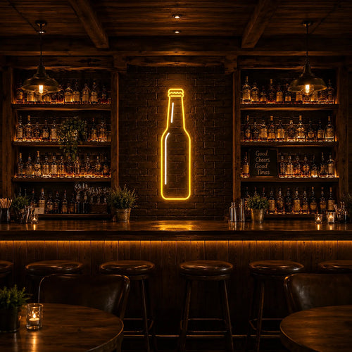 Beer Bottle LED Neon Sign for Beer Bar Decor
