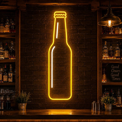 Beer Bottle LED Neon Sign for Beer Bar Decor